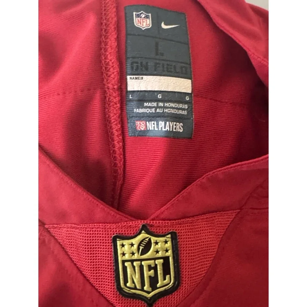 Nike 49ers Deebo Samuel #19 On Field Color Rush Jersey Size L Red Gold Stitch